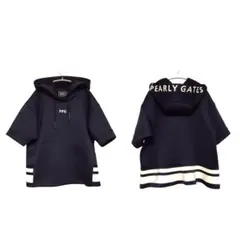 PEARLY GATES PPG 高級ダンボールニット パーカー 半袖 紺 0のサムネイル