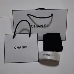 シャネル　CHANEL　ショップ袋　2枚　布ケース　リボン