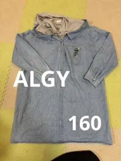 値下げ！デニムブルー フード付きシャツ M ALGY