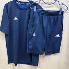 【春夏必須】adidas クライマライト 上下セット Tシャツ 短パン 紺 L