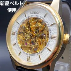 LOBOR ロバー 自動巻き スケルトン ゴールド 黒 裏スケ メンズ - メルカリ