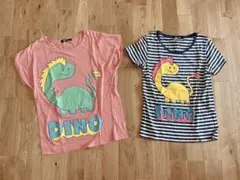 galaxxxy ギャラクシー　dino Tシャツ 2枚セット　ピンク　ボーダーのサムネイル
