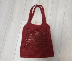 H&M 赤 かごバッグ　ZARA ストロートートバッグ