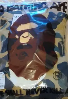 BAPE × Champion カモフラ プルオーバー パーカー M