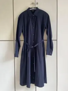 UNIQLO ネイビー シャツワンピース 長袖