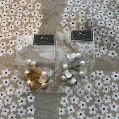 アクセサリーチャーム　パーツ　シルバー、ゴールド　１点ずつ　2個セット