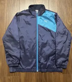 PUMA ジャケット 150ネイビー/ターコイズ