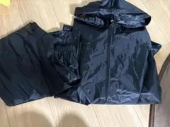黒 サウナスーツ フード付き