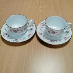 新品‼️ノリタケ　昭和レトロ　花柄カップ＆ソーサーセット