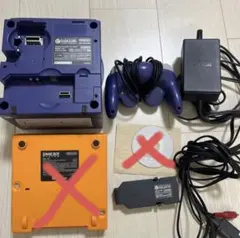ニンテンドーゲームキューブ 本体 周辺機器 セット 紫 モデムアダプタ付き