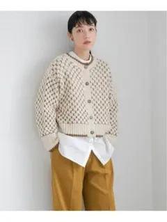 2WAY柄ショートニットプルオーバーカーディガン　(値下げ中！)