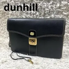 良品 dunhill ゴールド金具 セカンドバッグ クラッチバッグ スペイン製