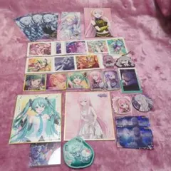 初音ミク　巡音ルカ　ニーゴミク　セガラッキーくじ　特典　色紙　缶バッチ　プロセカ