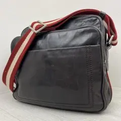 BALLY バリー ショルダーバッグ 斜め掛け トレスポ ダークブラウン レザー