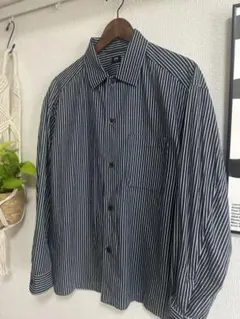 ユニクロ　エクストラファインコットンオーバーサイズストライプシャツ　Mサイズ