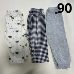 ユニクロ　ムージョンジョン　レギンスパンツ　3枚セット　90