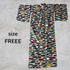 着物　羽織り　アンティーク　レトロ　カラフル　楕円形　大正ロマン　和装　舞台衣装