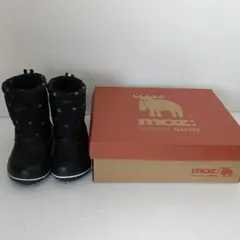 【新品・未使用・訳あり】moz ブラック 星柄 ブーツ 箱付き