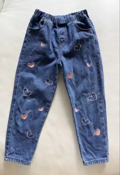 SHEIN キッズ デニムパンツ 7Y ハート刺繍
