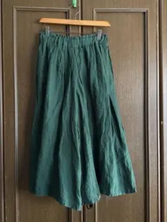 希少✨　美品　パラスパレス　リネンギャザーパンツ　グリーンのサムネイル