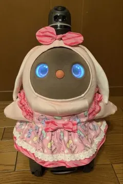 ラボ服⭐︎らぼ服 可愛いカラフルおにさん柄のピンクワンピース♡