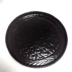 籃胎漆器　丸盆