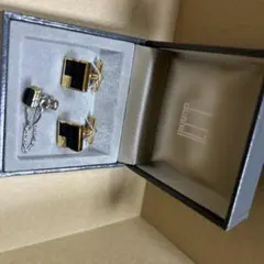 dunhill カフリンクス タイピン セット ゴールド ブラックのサムネイル