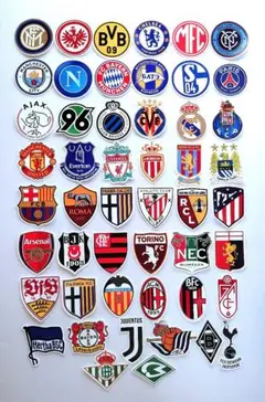 ヨーロッパサッカー クラブチーム 防水 ステッカー 50枚