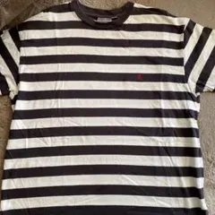 GRAMICCI 黒と白のストライプ Tシャツ M