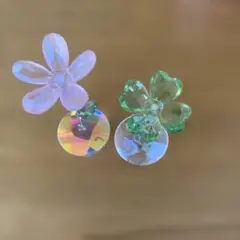 スワロフスキー　ロッキング　花　クローバー