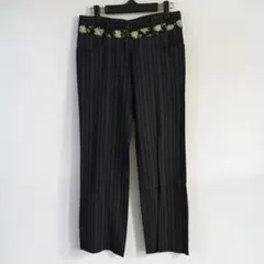 ☆美品☆ドルチェ&ガッバーナ ストライプタックパンツ シルクコットン