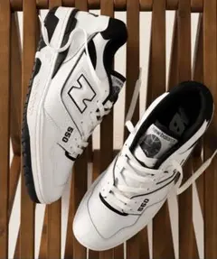 New Balance 550 ホワイト/ブラック スニーカー 25cm