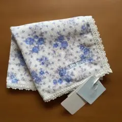 キッドブルー　タオルハンカチ 約30cm 新品