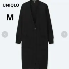 UNIQLO M ブラック UVカット ドルマンスリーブ ロングカーディガン