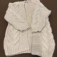 GRL エクリュ　ざっくり　ニット　カーディガン　美品 グレイル