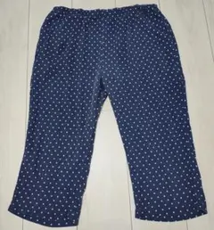 水玉模様 ネイビー Lサイズ カジュアルパンツ