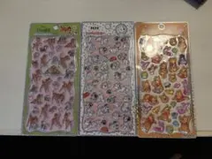 ディズニー　プチドロップステッカー　バンビ　プーさん　101匹わんちゃん