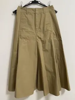 ユニクロ UNIQLO コットンツイルフレアスカート ベージュ　58㎝