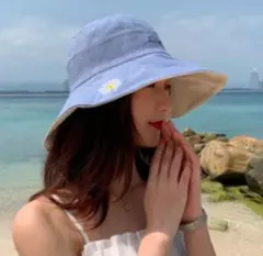 2【新品】UVカット 日焼け防止 ツバ広帽子 日除け キャップ レディース