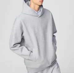 【値下げ不可】UNIQLOCスウェットオーバーサイズプルパーカ　グレー S