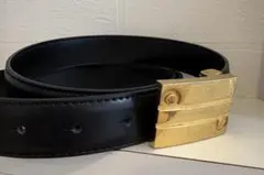 希少 LOUIS VUITTON ルイ ヴィトン ピンバックル レザー ベルト黒 