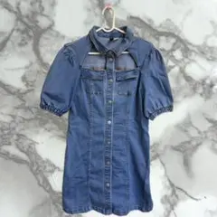 H&M ボタン デニム ワンピース