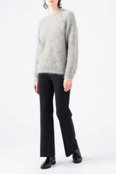 m*i様 Ballseyミラノリブセミフレアパンツ*ネイビー36ボールジィ