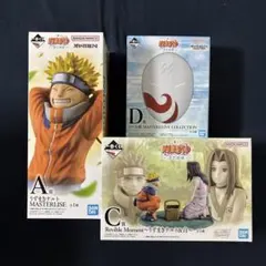 一番くじ NARUTO-ナルト- 波の国編 ナルト、ナルト＆白、白のお面