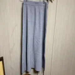 リブ編みロングフレアスカート ２色セット