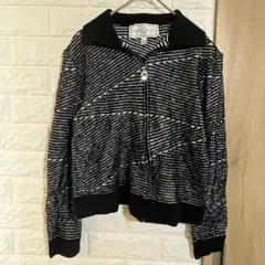 【希少】ST. JOHN SPORTセントジョン ジップアップ ニット Pサイズ