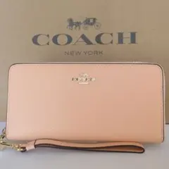 COACH コーチ 財布 ストラップ付 シグネチャー ロング ジップ C4451