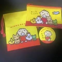 サンリオ CHARACTERS フラットポーチ プチ巾着 缶バッジ セリア③