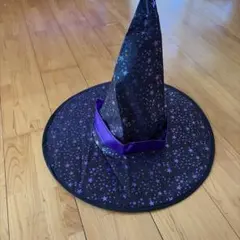 新品⭐️ハロウィン コスプレ 魔女の帽子 星柄 パープル