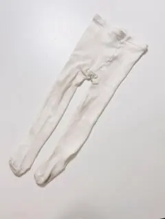 ホワイト キッズタイツ 85 子供服　滑り止め付き　タイツ